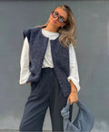 Gilet sans manches bleu marine