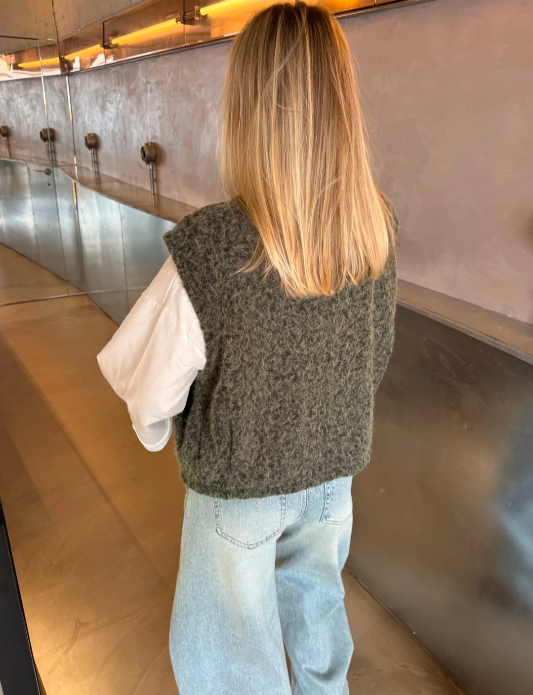 Gilet sans manches kaki